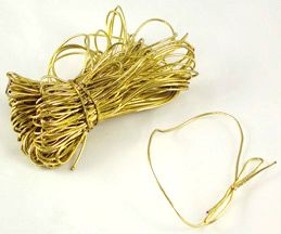 GOLD Elastic Stretch Loops - 10 inch loop / 18 inch cut (Qty 50) - Fits most 1/2 lb CANDY boxes