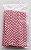 RED-WHITE CANDY STRIPE 4” Twistie Bag Ties (Qty 100)