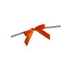 Small ORANGE Bow on Twistie (Qty 25)