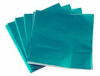 AQUA - 3 1/4 X 3 1/4 Candy Wrapper Foil Sheets (Qty 125)