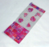 4 X 2 1/2 X 9 1/2 (WATERCOLOR HEARTS) Clear Cello Gusseted Bags (Qty 25)