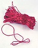 RED Elastic Stretch Loops - 16 inch loop / 25 inch cut (Qty 50) - Fits most 1 lb CANDY boxes