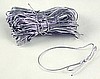SILVER Elastic Stretch Loops - 16 inch loop / 25 inch cut (Qty 50) - Fits most 1 lb CANDY boxes